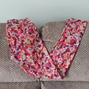 Nwot's Lularoe Floral Patterned OS Leggings